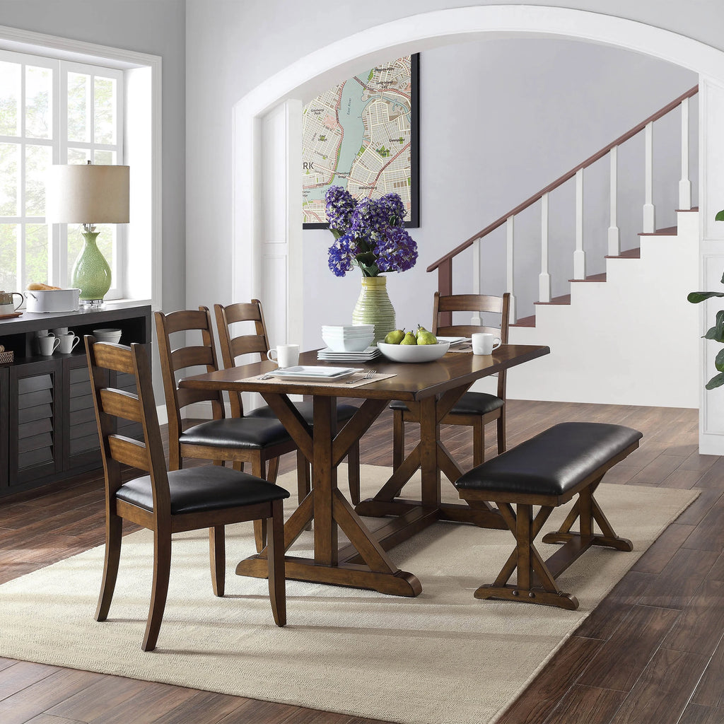 Dark Brown Modern Farmhouse Dining Table H944643