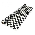 Shiny Black and White Checkered Car Wrap Decorative Vinyl Film 152cm x 100cm Z308