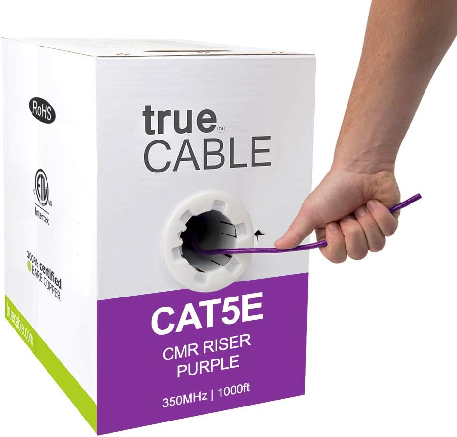 1000ft Gray 24AWG 4 Pair Solid Bare Copper Bulk Ethernet Cable E76418