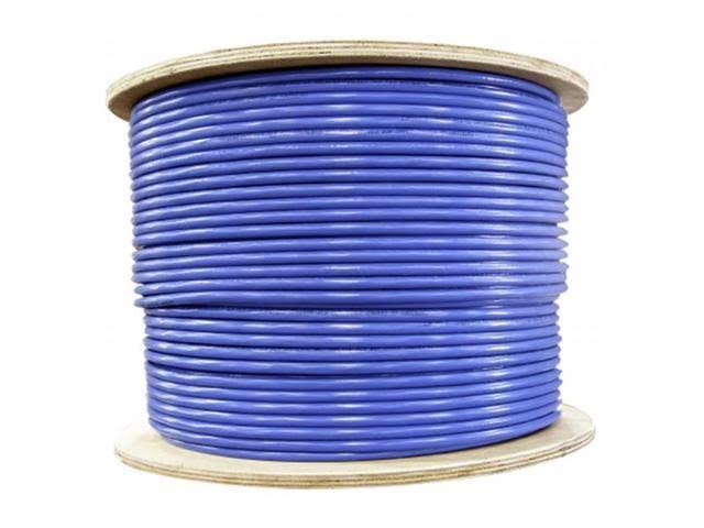 Bulk Shielded Cat6 Blue Ethernet Cable Solid Spool 1000 Foot H867029