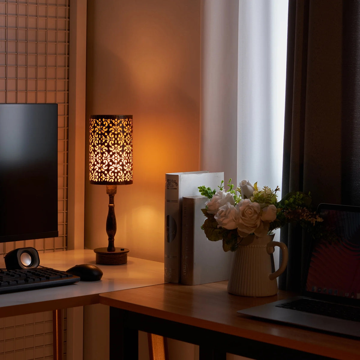 16.5'' Metal Cordless Rechargeable Touch Control Dimmable Table Lamp J11774