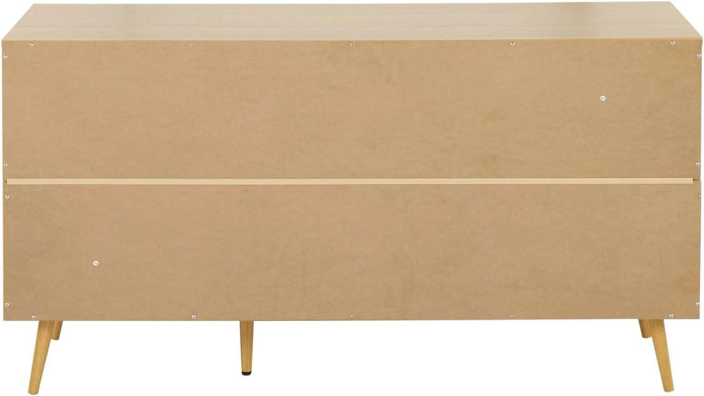 Contemporary Natural Wood and White Wood Sideboard U280399