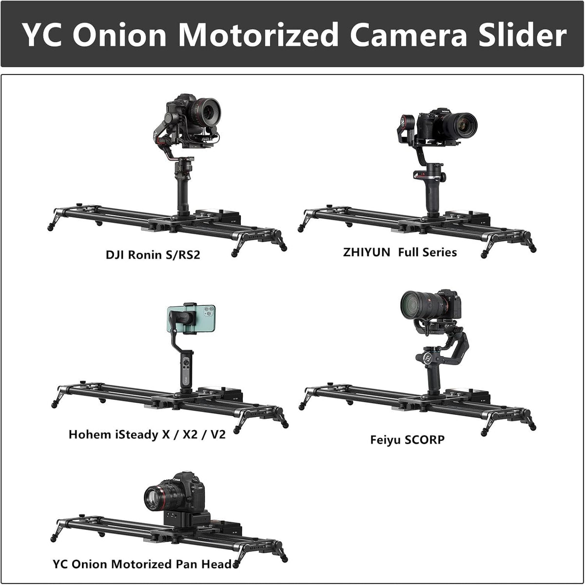 Motorized Camera Slider 60cm Carbon Fiber with APP Control M741