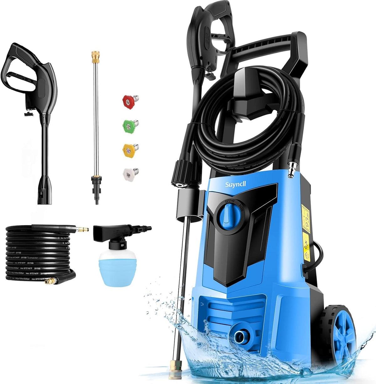 Green Electric Pressure Washer with 4 Nozzles C966319