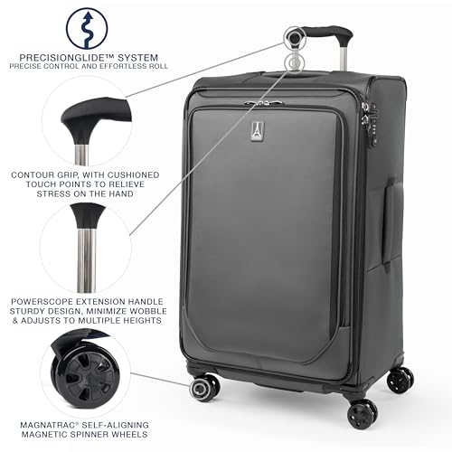 Lightweight Softside Expandable 8 Wheel Spinner Suitcase 29-Inch P645