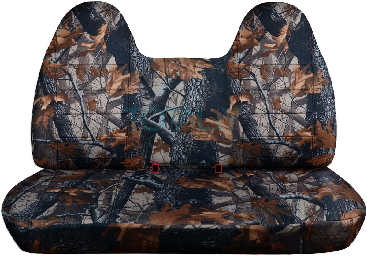 Gray Camouflage Front Solid Bench Truck Seat Covers Z5660