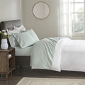 400 Thread Count Cotton Sateen 4 Piece Green Sheet Set M557039