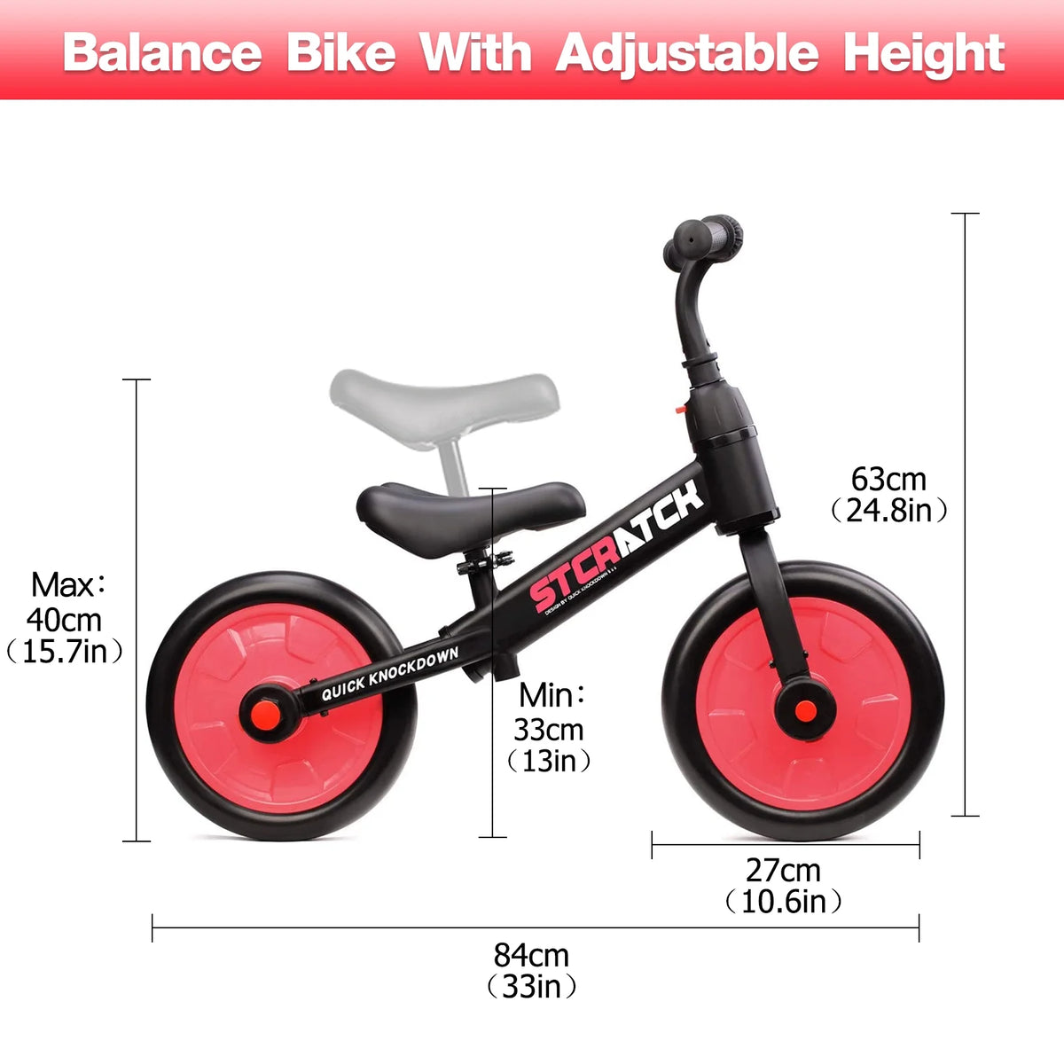 4 in 1 Toddlers Balance Bike with Pedals and Training Wheels X79593