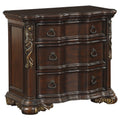 3 Drawer Cherry Brown Nightstand C7793