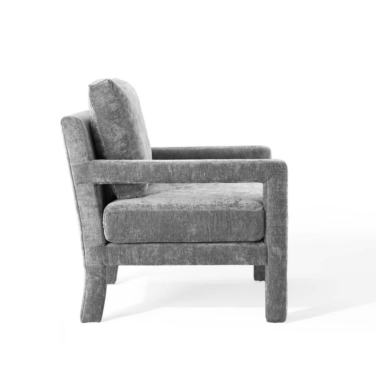 Gray Crushed Velvet Armchair L59421