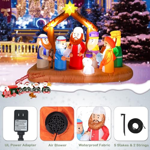Inflatable Nutcracker Outdoor Decoration with Built-in LED Lights W432773