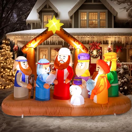 Inflatable Nutcracker Outdoor Decoration with Built-in LED Lights W432773