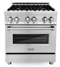 30 in. Stainless Steel Gas Burner Electric Oven Range with Brass Burners M834
