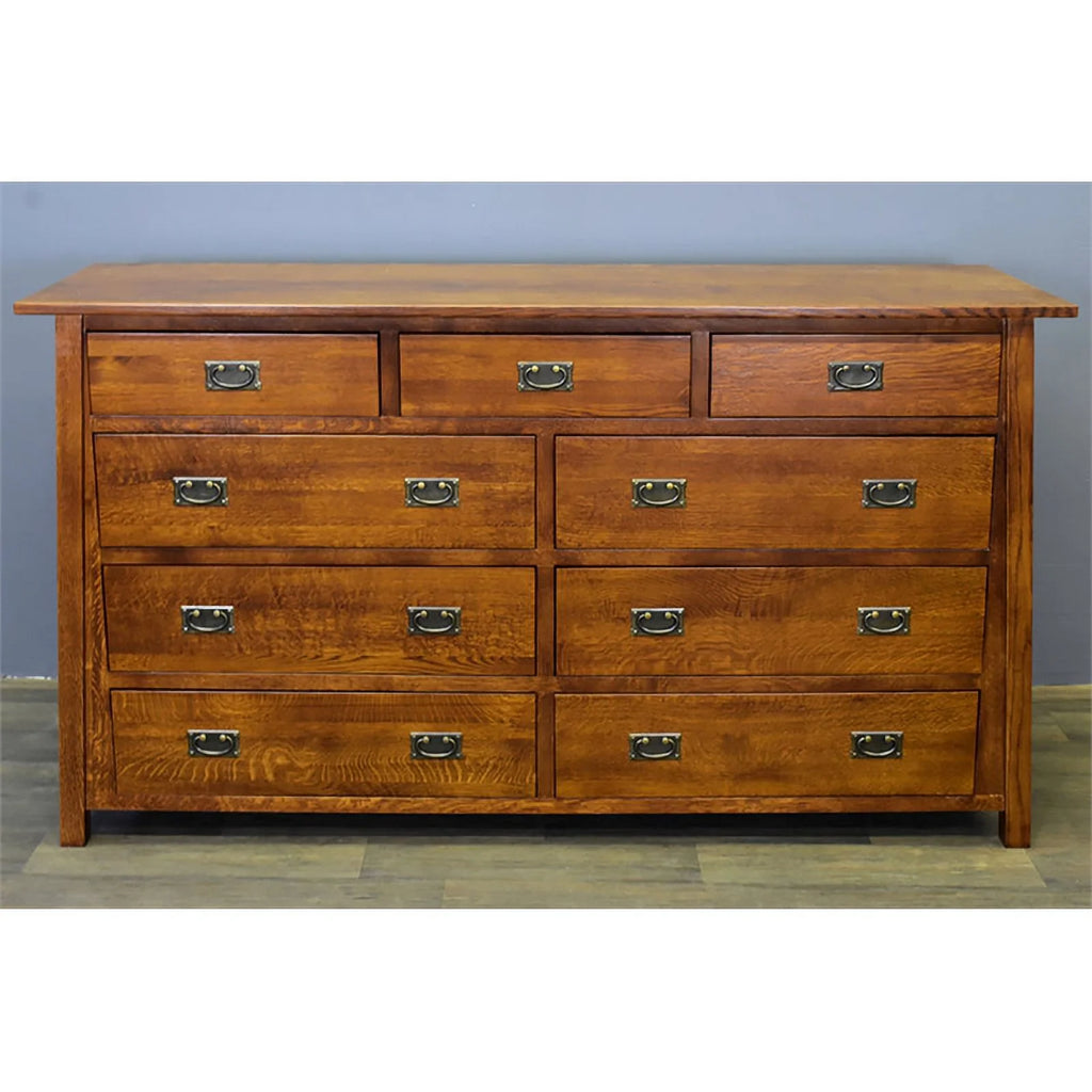 9-Drawer Solid Wood Dresser in Cherry A9344