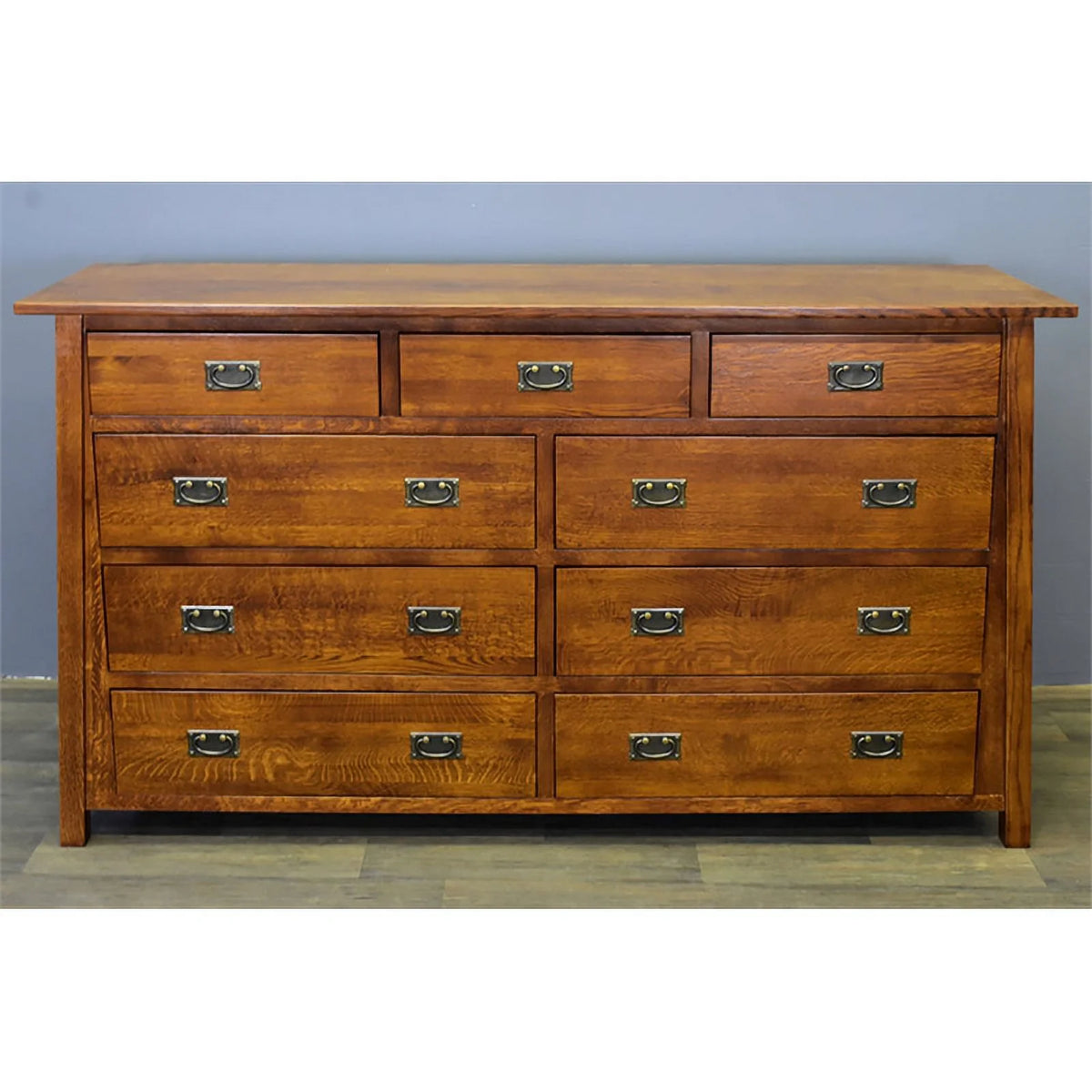 9-Drawer Solid Wood Dresser in Cherry A9344