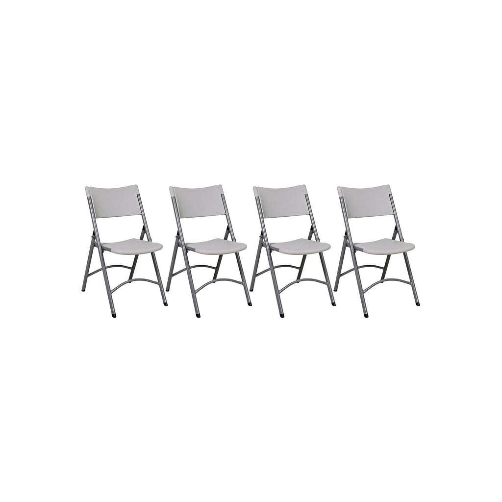 White/Grey Plastic Resin Chair 4 Pack O854