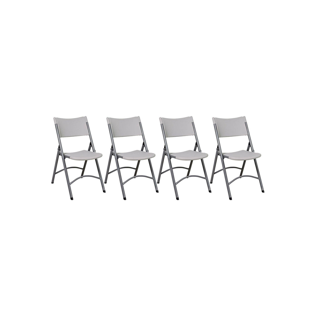 White/Grey Plastic Resin Chair 4 Pack O854