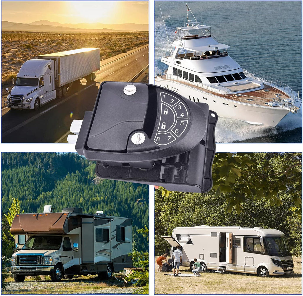 RV Keyless Entry Door Lock with Key Fobs and Backlit Keypad W51443