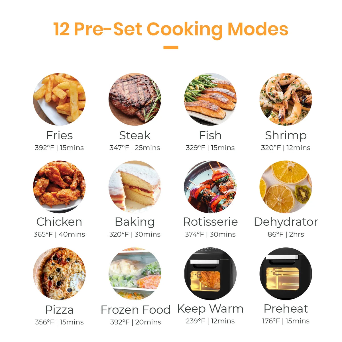 12.7 Quarts Large Air Fryer Toaster Oven with 19 Accessories X622744