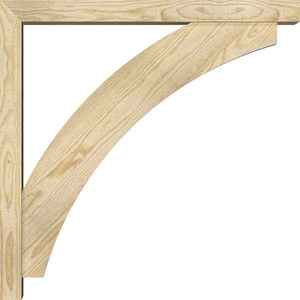 Thorton Block Rough Sawn Bracket with Offset Brace, Douglas Fir S8963