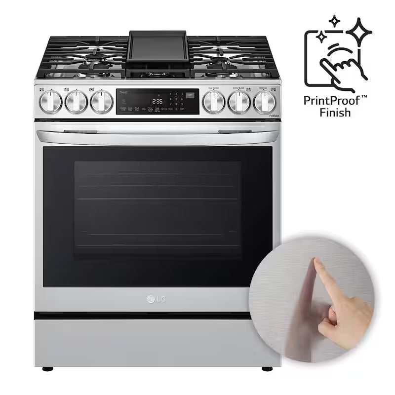 6.3 cu. ft. Slide-in Gas Range with Air Fry in Stainless Steel L2415