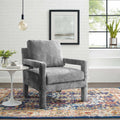 Gray Crushed Velvet Armchair L59421