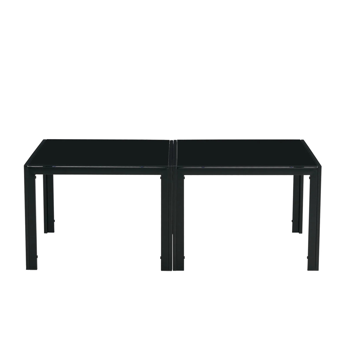 Glass Coffee Table Set of 2 Black S63676