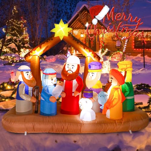 Inflatable Nutcracker Outdoor Decoration with Built-in LED Lights W432773