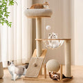 Cat Tree Tower with Scratching Post, Hammock and Top Bed R6610