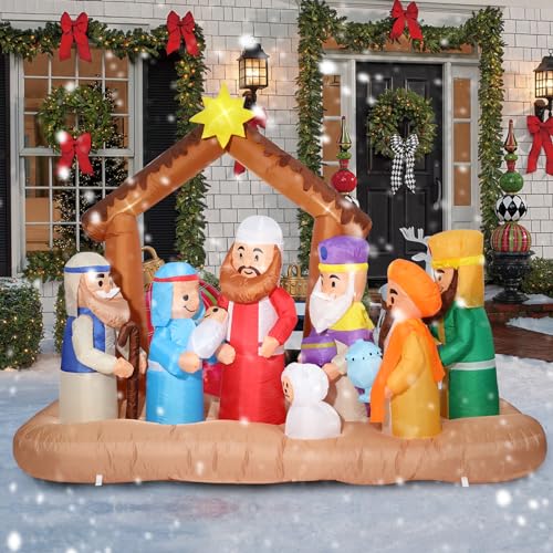 Inflatable Nutcracker Outdoor Decoration with Built-in LED Lights W432773