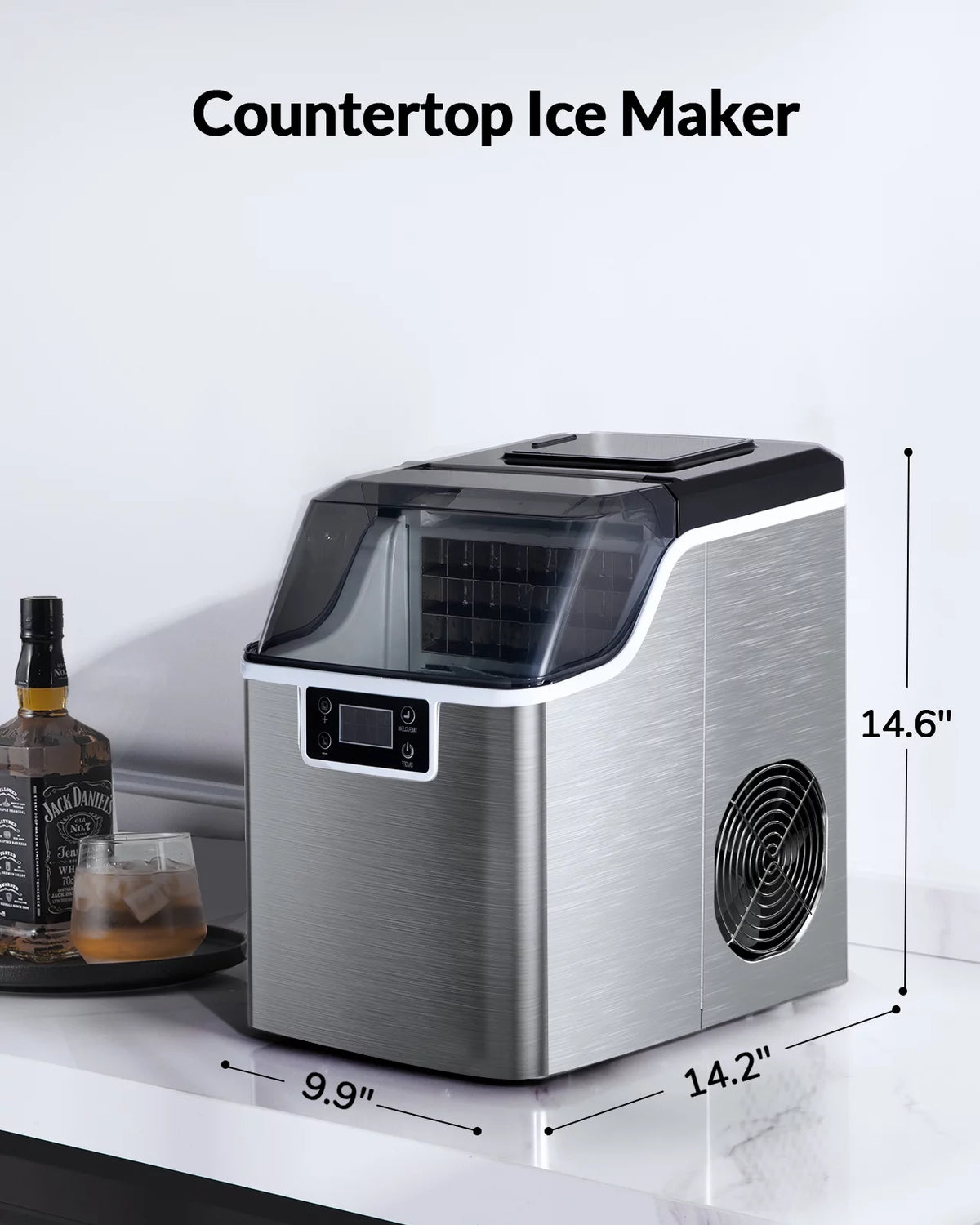 Countertop Ice Maker with Ice Scoop and Basket I4739