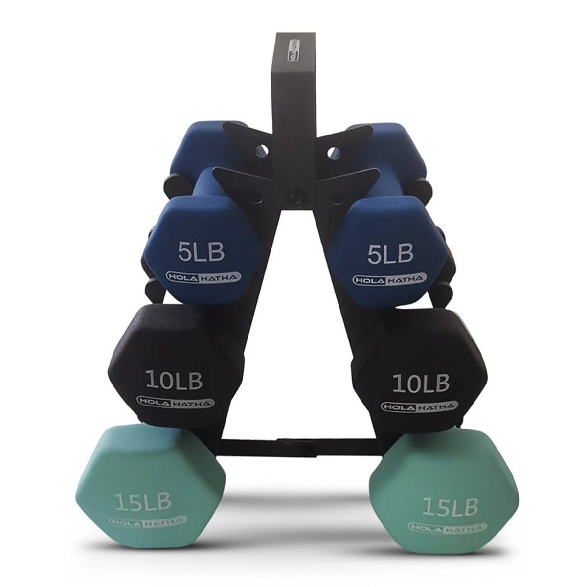 3, 5, and 8 Pound Dumbbell Hand Weight Set with Storage Rack T5718