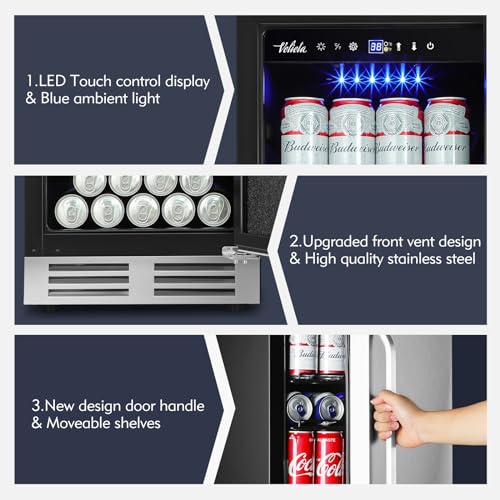 Black 3.2 Cu.Ft Beverage Refrigerator Cooler with Glass Door M29499