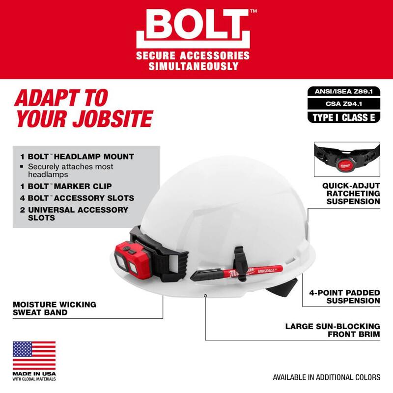 Red Type 1 Class E Front Brim Non-Vented Hard Hat 5-Pack O99546