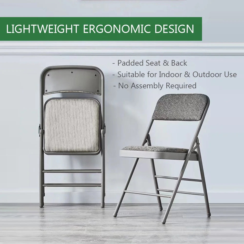 2-Pack Foam Padded Metal Folding Chair U564894