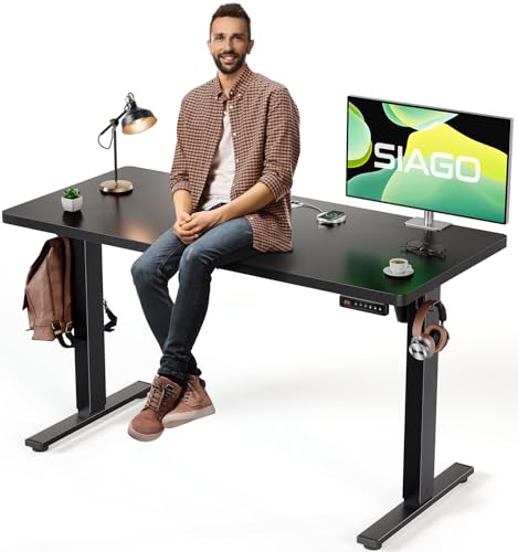 Electric Standing Desk 48 x 24 Inch with Cable Management D6762