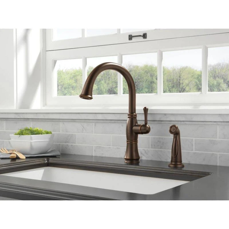 Single Handle Kitchen Faucet with Spray Venetian Bronze K3147
