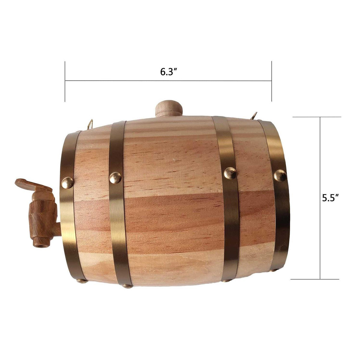 Saint Bernard Barrel Collar 1/2 Liter Size Keg with Adjustable Hoops T1376