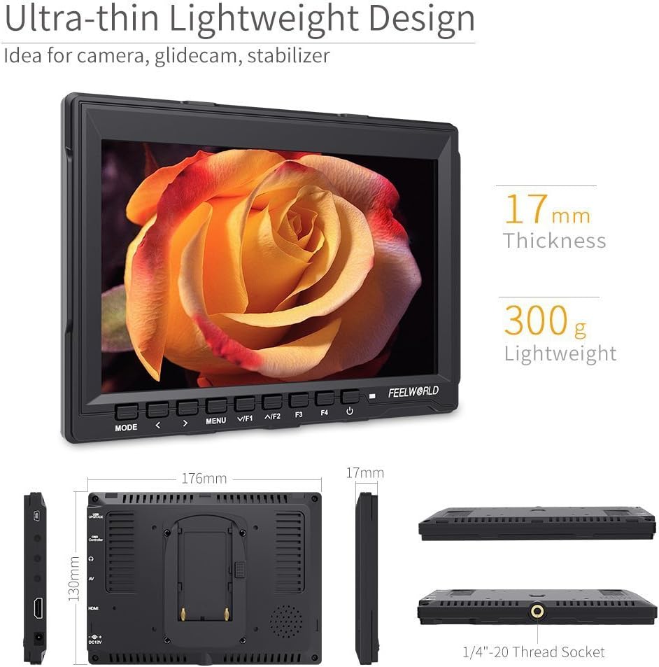 7" HD 1280x800 Field Monitor LCD IPS Screen E8831