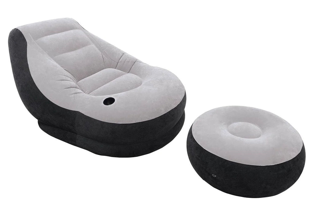 Inflatable Corner Sectional Sofa & Lounge Chair and Ottoman Set W363