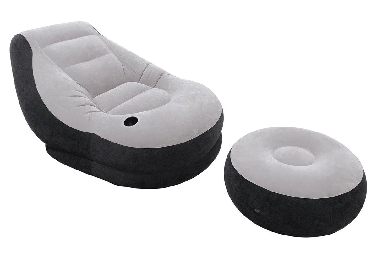 Inflatable Corner Sectional Sofa & Lounge Chair and Ottoman Set W363