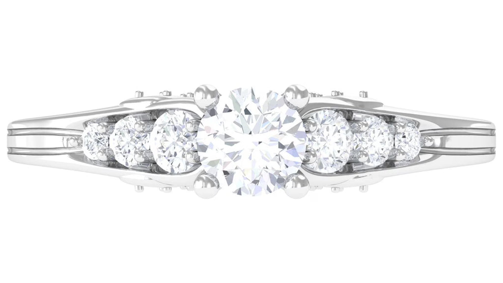925 Sterling Silver Moissanite Solitaire Ring J61271