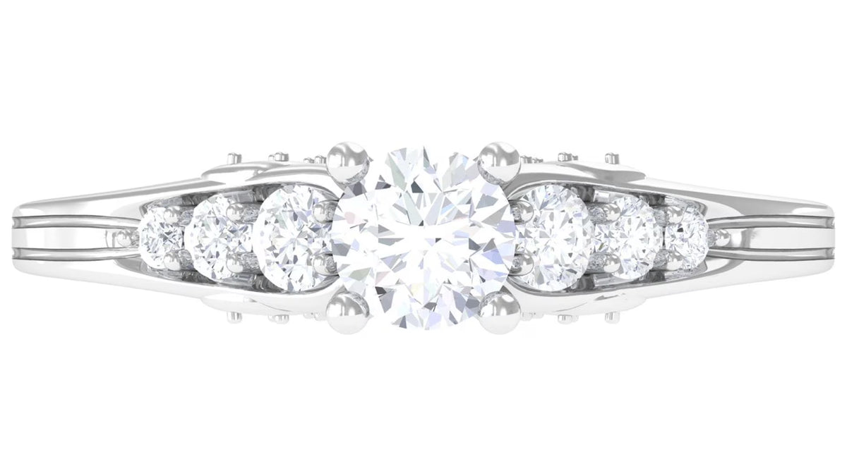 925 Sterling Silver Moissanite Solitaire Ring J61271
