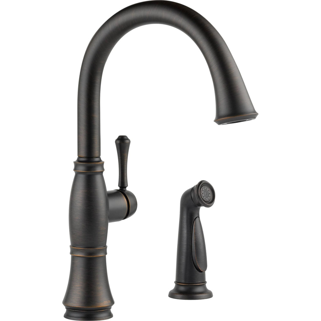Single Handle Kitchen Faucet with Spray Venetian Bronze K3147