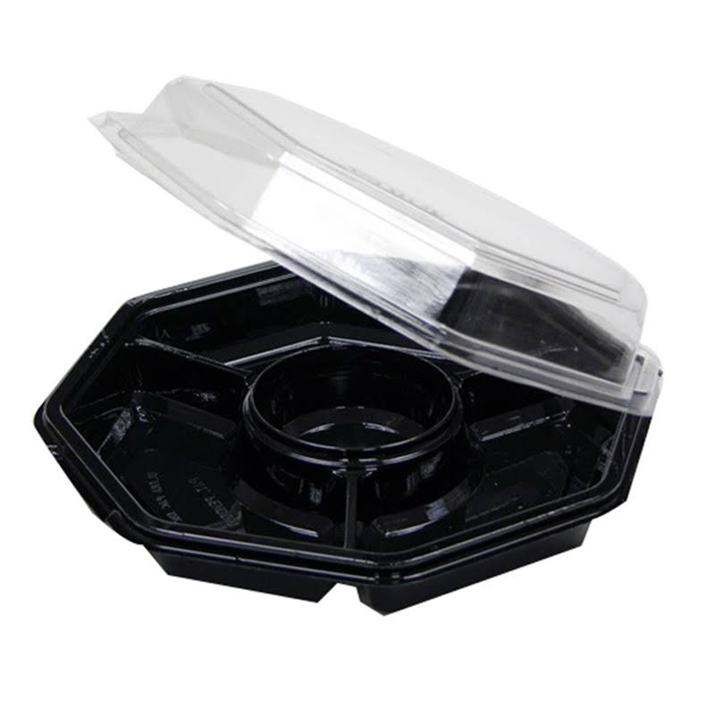 950ml Black/Clear Food Container, 150/Case Y191619