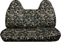 Gray Camouflage Front Solid Bench Truck Seat Covers Z5660