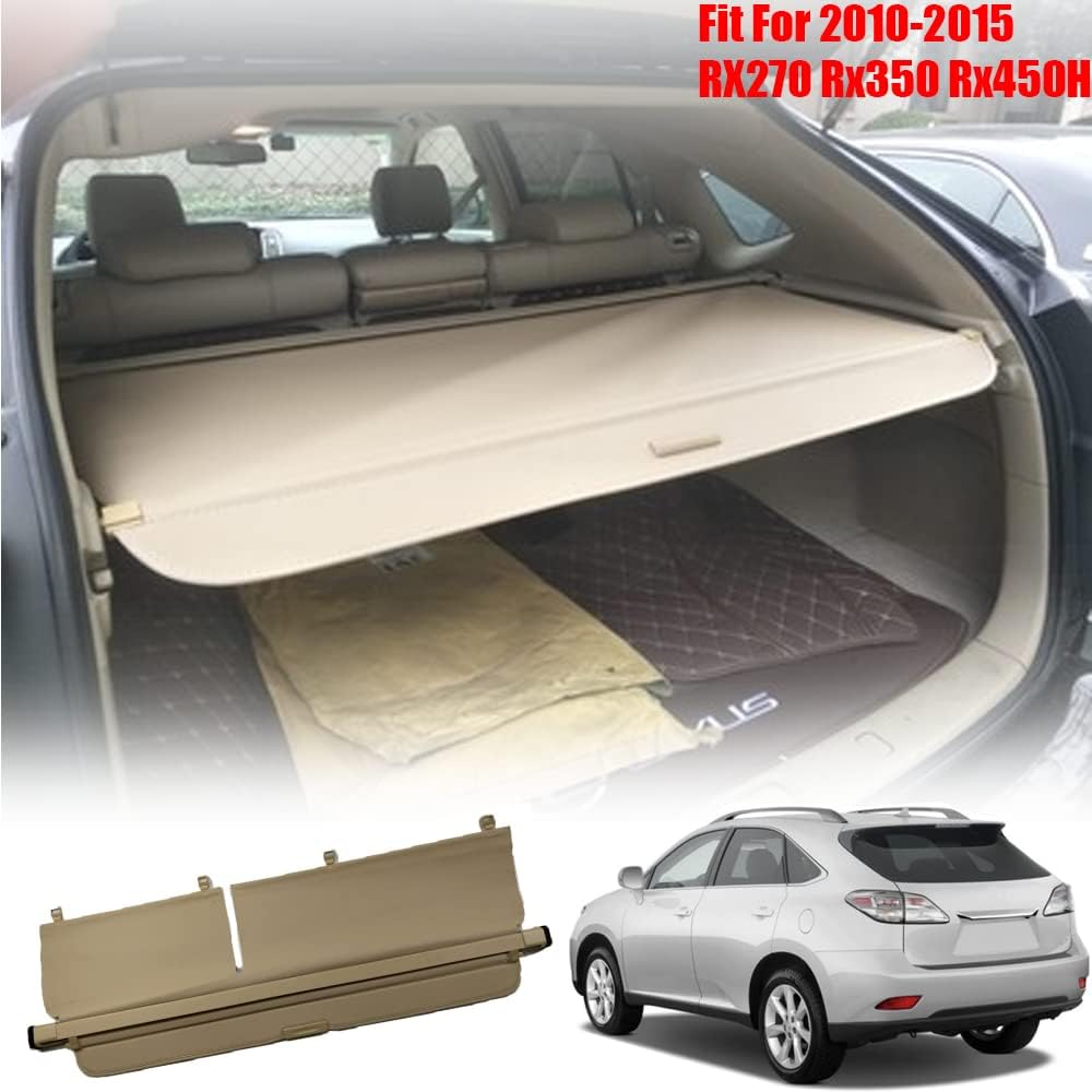 Beige Retractable Cargo Cover for Lexus Rx270 Rx350 Rx450H E374