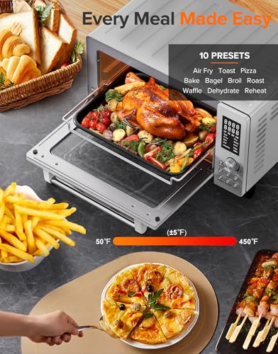 21QT Toaster Oven Air Fryer Combo Convection Oven Countertop Stainless Steel G1709