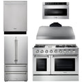 48 In. Propane Gas Range, Range Hood, Refrigerator, Dishwasher, Microwave Drawer I76484