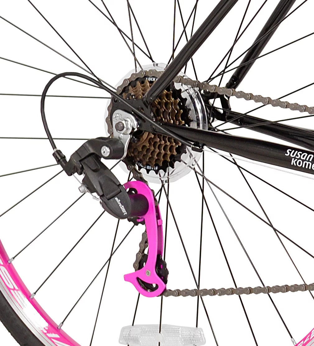 700c Women's Road Bike, Pink and Black P98555